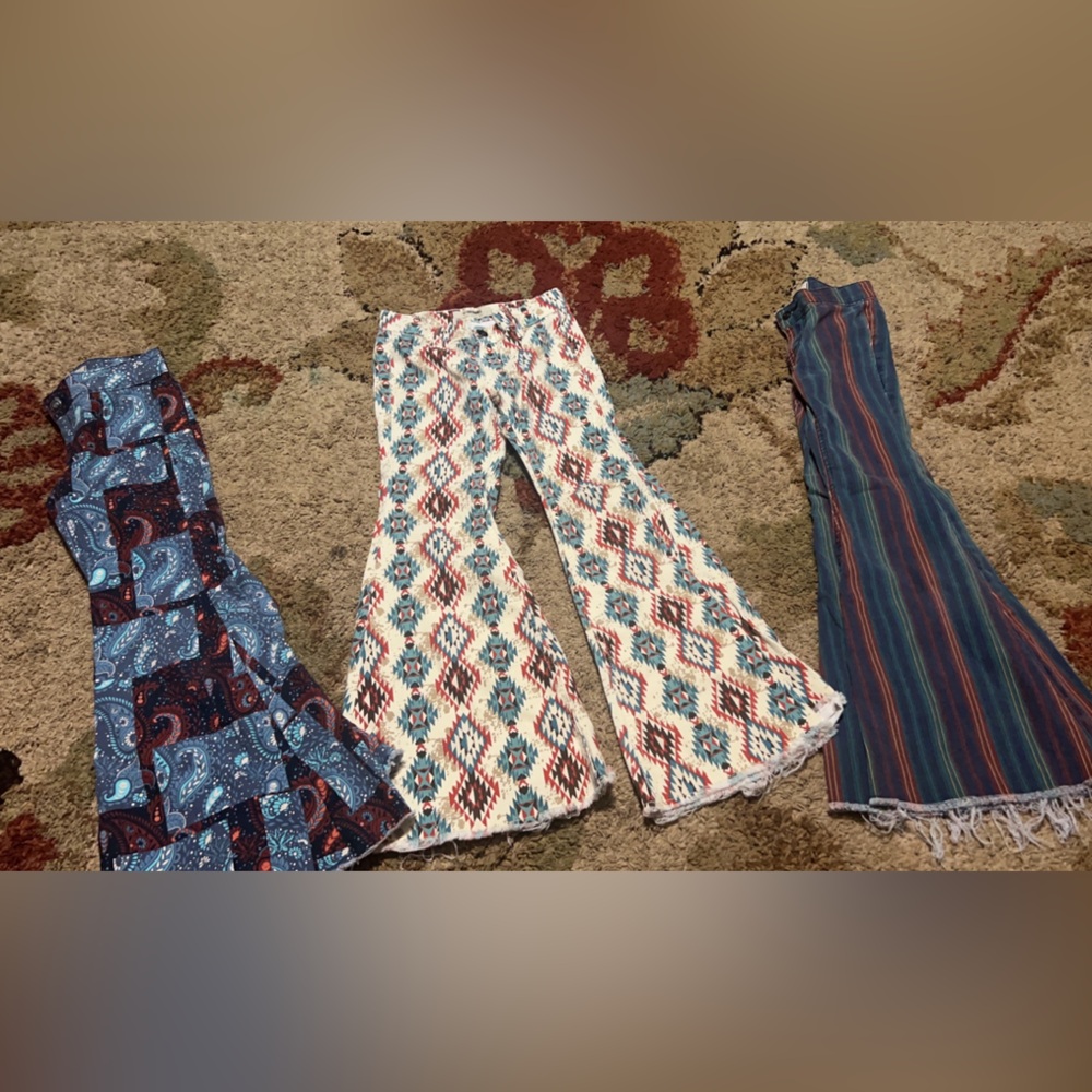 3 pairs of rock n roll cowgirl size 8 girls bells